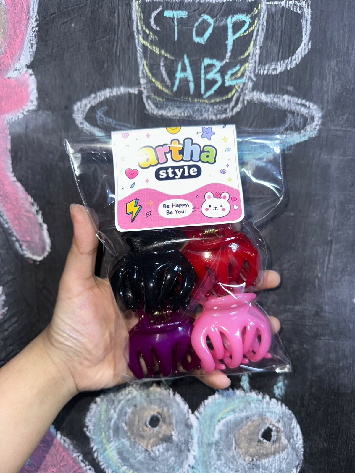 Paket 4 Pcs Jepit Rambut Import Tahan Banting Bunga & Mini - Artha Style